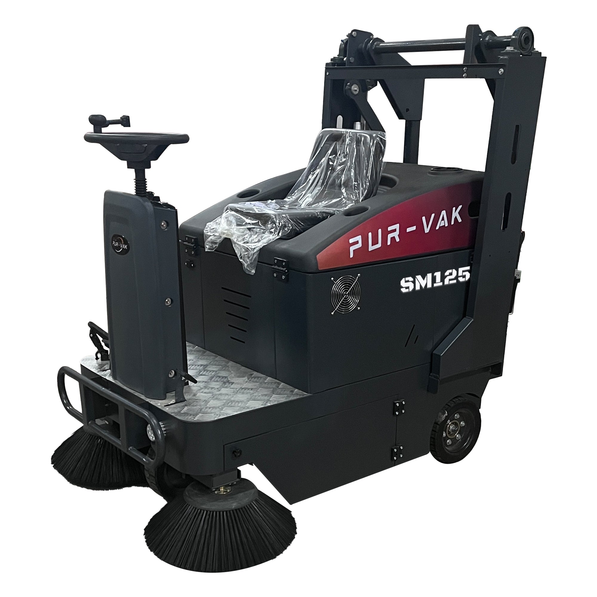Purvak SM125 ride-on sweeper